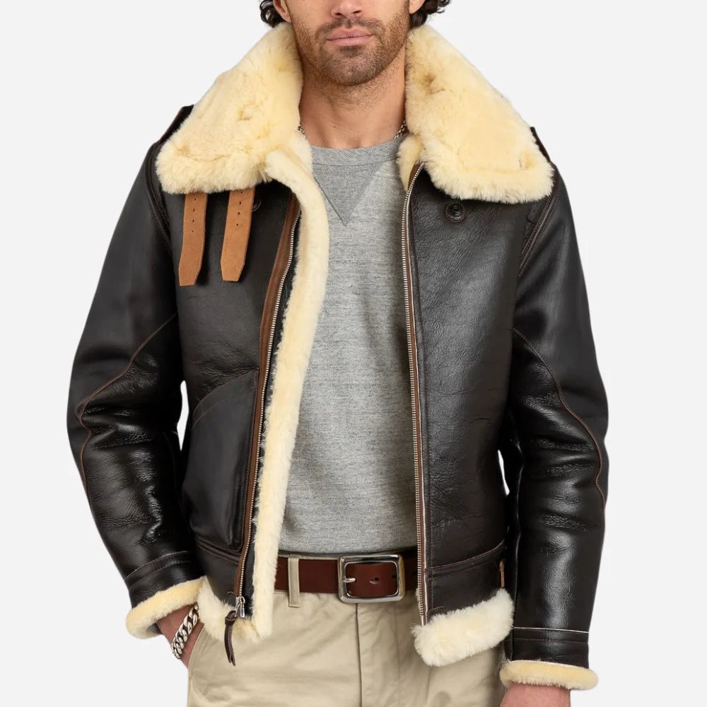 Men_s-brown-B-3-flight-jacket-with-thick-cream-shearling-collar