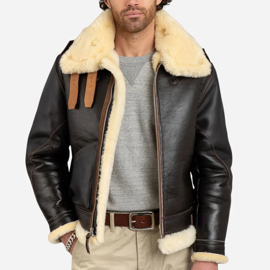 Men_s-brown-B-3-flight-jacket-with-thick-cream-shearling-collar