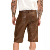 Men_s_brown_Nappa_Lambskin_Leather_Shorts