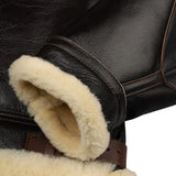 Henry Men's Real Brown B3 Sheepskin Flight Jacket