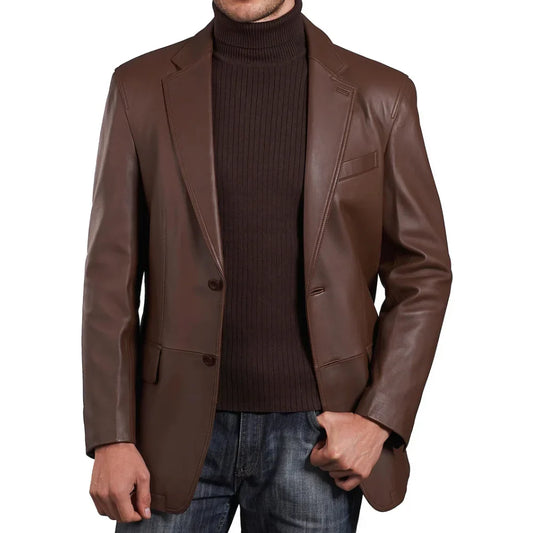 Mens_Two_Button_Choco_Brown_Leather_Blazer
