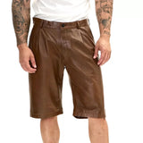 Nappa_Lambskin_brown_Leather_Shorts_Men_s