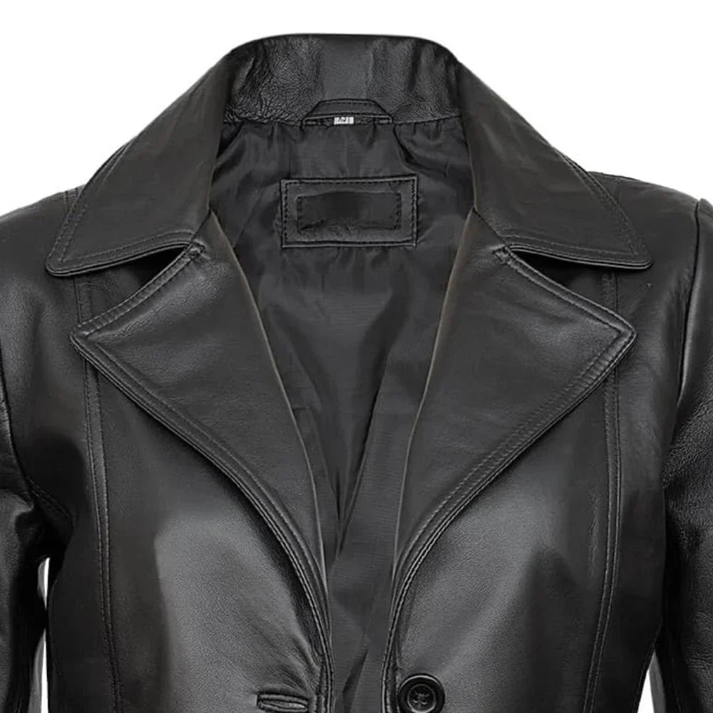 Notch_Lapel _Black_Leather_Blazer
