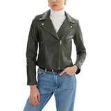 Olive-Green-Biker-Leather-Jacket-Women's  