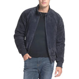 Prussian-Blue-Suede-Bomber-Jacket-Men's