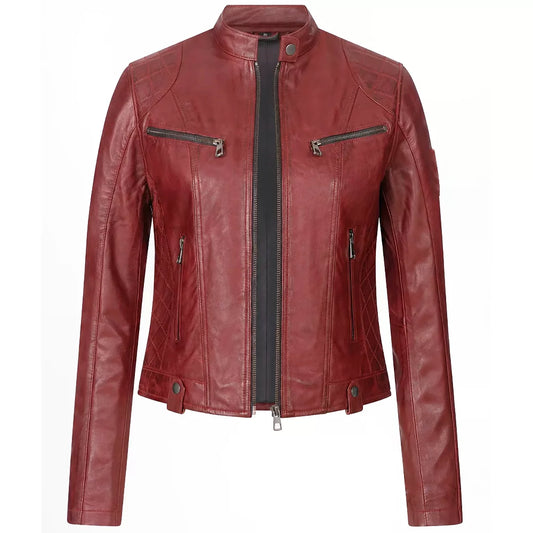 Red-Distressed-Leather-Biker-Jacket-Women_s