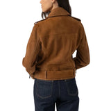 Suede-Cognac-Women's-Belted-Biker-Jacket