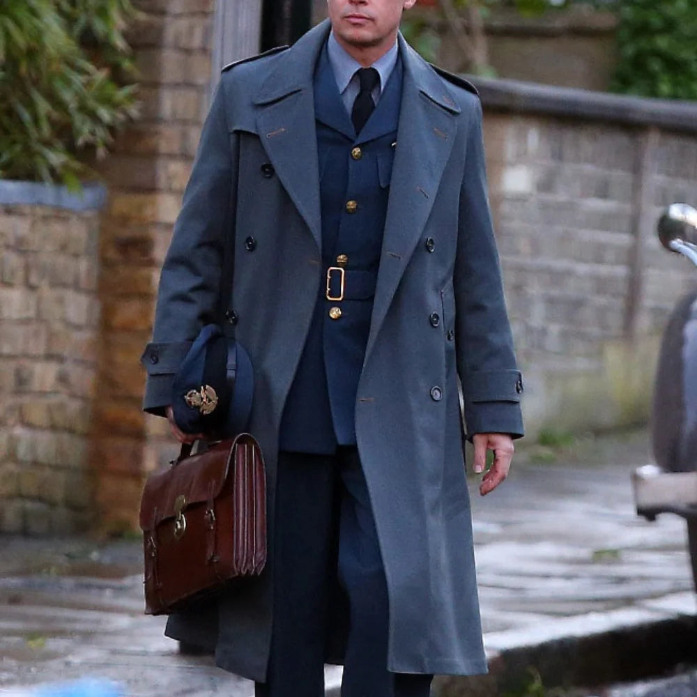 Men's Wool Pitt Grey Trench Coat