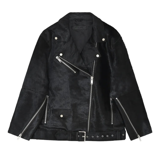 Women's-Biker-Belted-Black-Calfskin-Jacket
