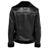 Women's-Biker-Leather-Black-Shearling-Jacket