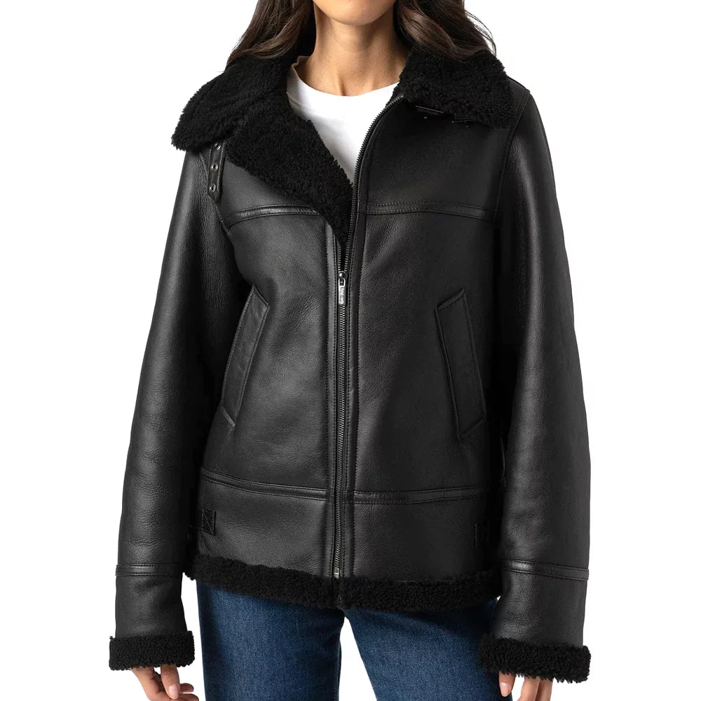 Women's-Black-Shearling-Aviator-Jacket-Women's
