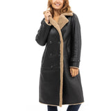 Women's-Black-Shearling-Trench-Coat