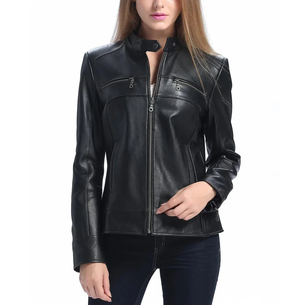 Women's-Black-Zip-Front-Leather-Jacket