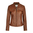 Women's-Brown-Leather-Cafe-Racer-Jacket