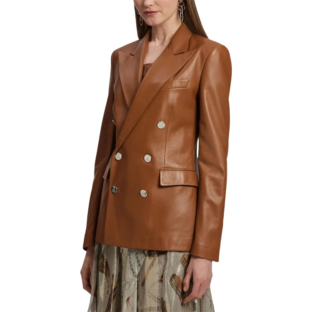 Women_s-Brown-Leather-Double-Breasted-Blazer