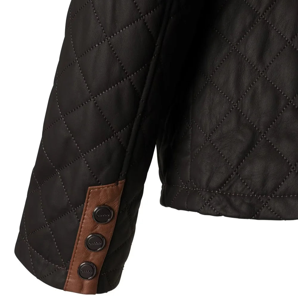 Women's-Dark-Brown-Quilted-Leather-Jacket