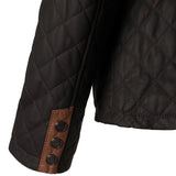 Women's-Dark-Brown-Quilted-Leather-Jacket