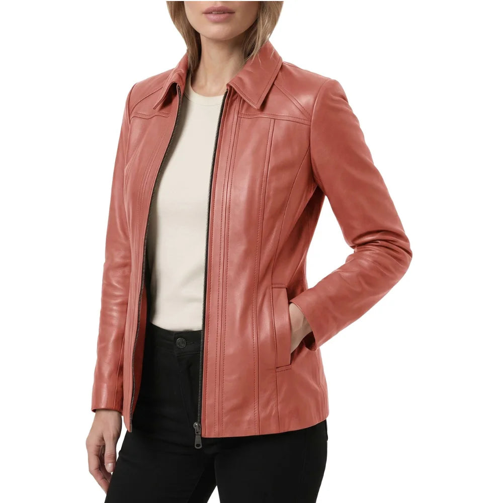 Women's-Dusty-Pink-Leather-Shirt-Jacket