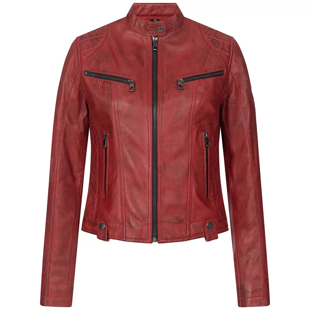 Women_s-Red-Distressed-Leather-Biker-Jacket