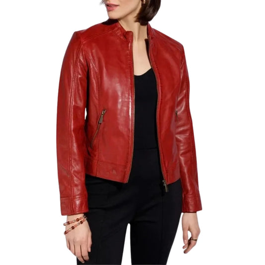 Women's-Red-Leather-Cafe-Racer-Jacket