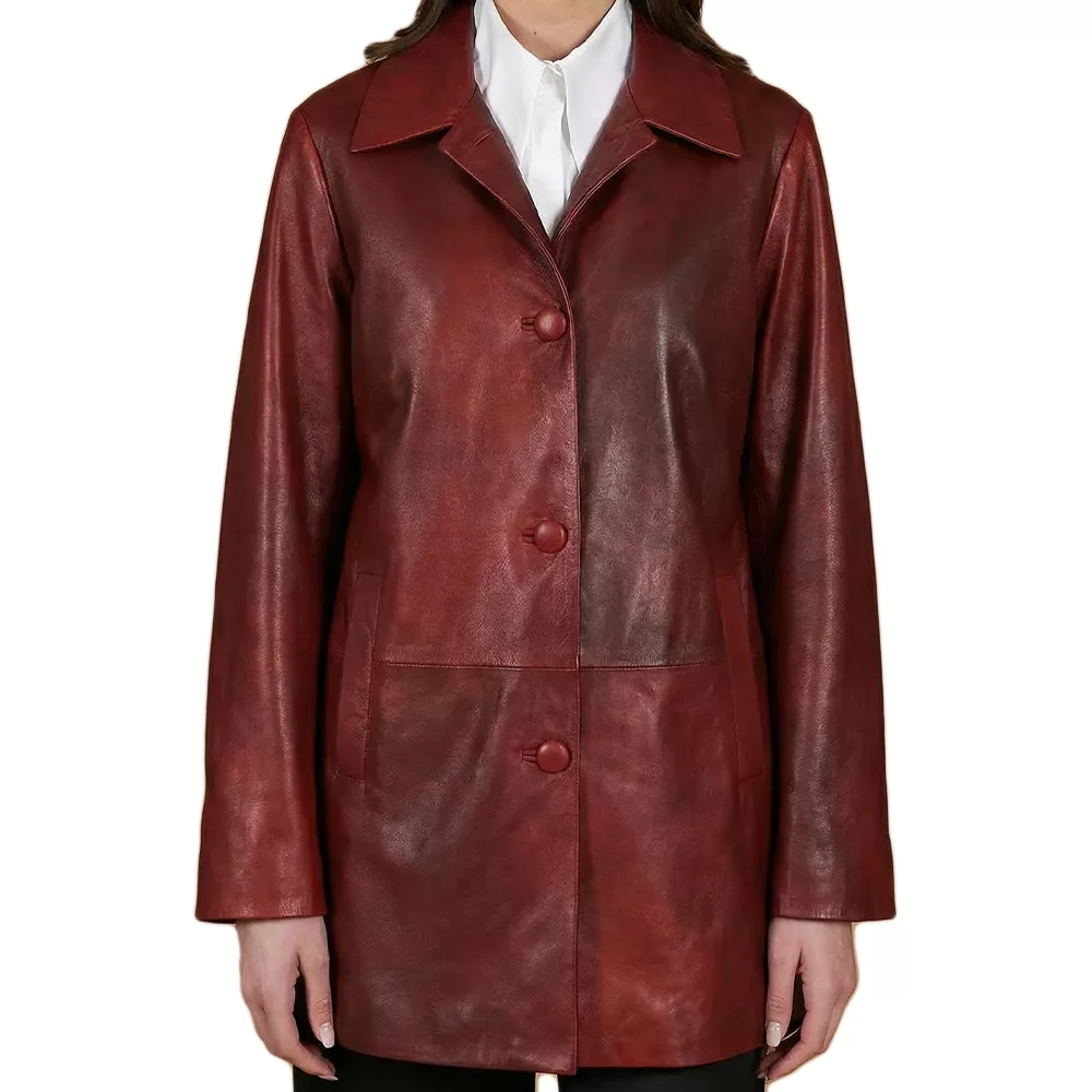 Women's-Red-Leather-Coat