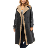 Women's-Shearling-Black-Trench-Coat
