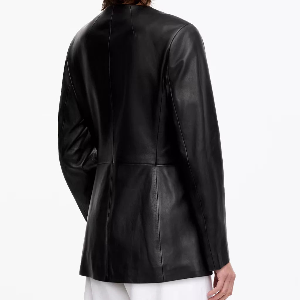 Women_s_Black_Collarless_Button_Front_Leather_Jacket