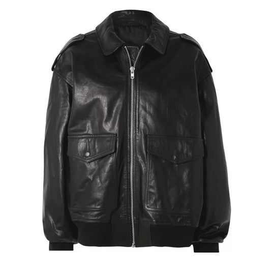 Women_s_Black_Leather_Bomber_Jacket_with_Flap_Pockets