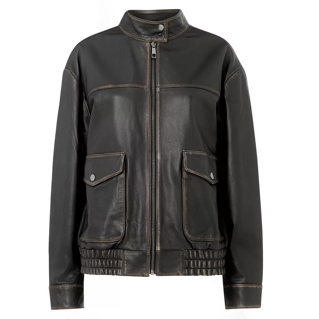 Women_s_Black_Stand_Collar_Leather_Bomber_Jacket