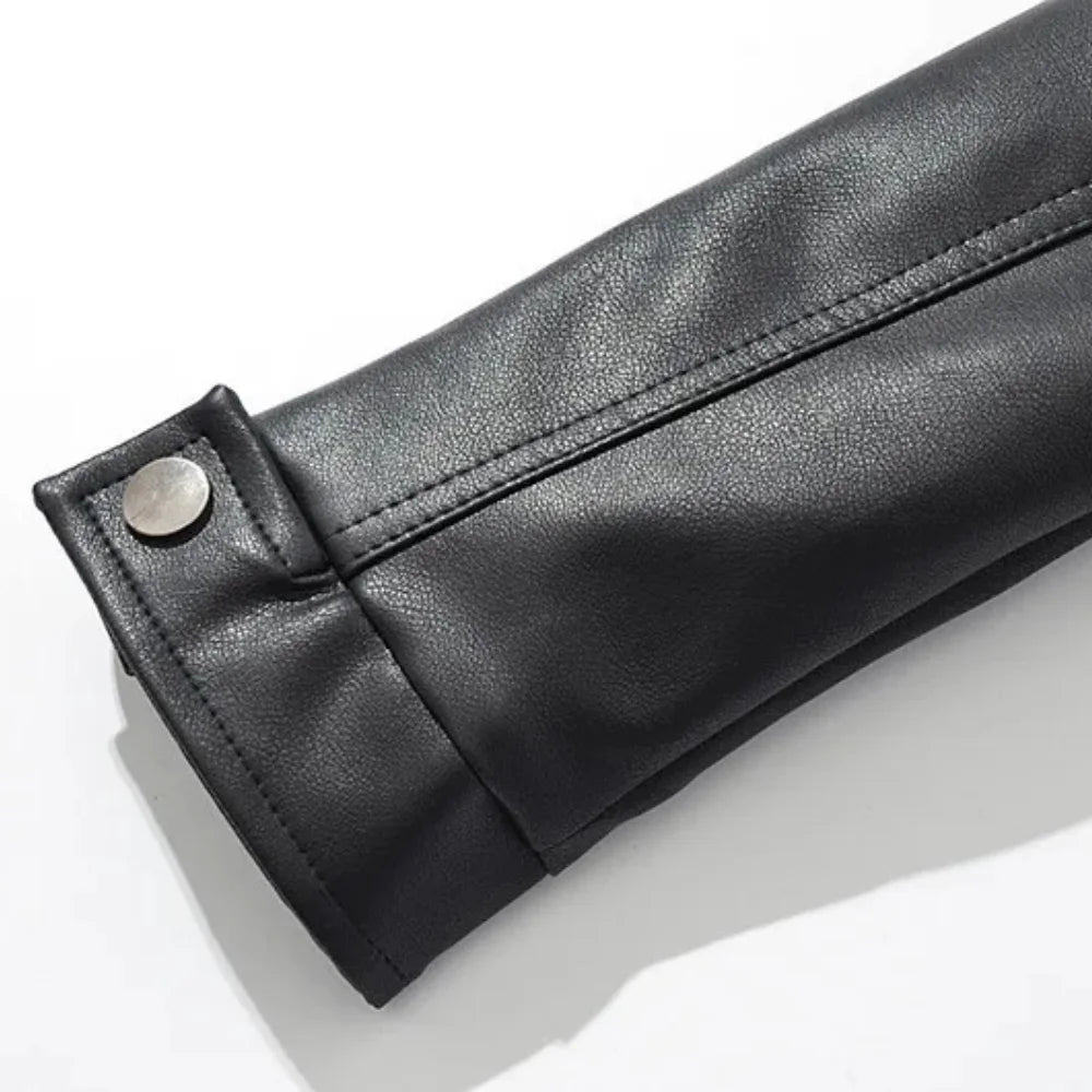 Women's Black Leather Bolero Shrug Jacket