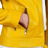 Yellow-Cafe-Racer-Leather-Jacket-Zipper-Pockets
