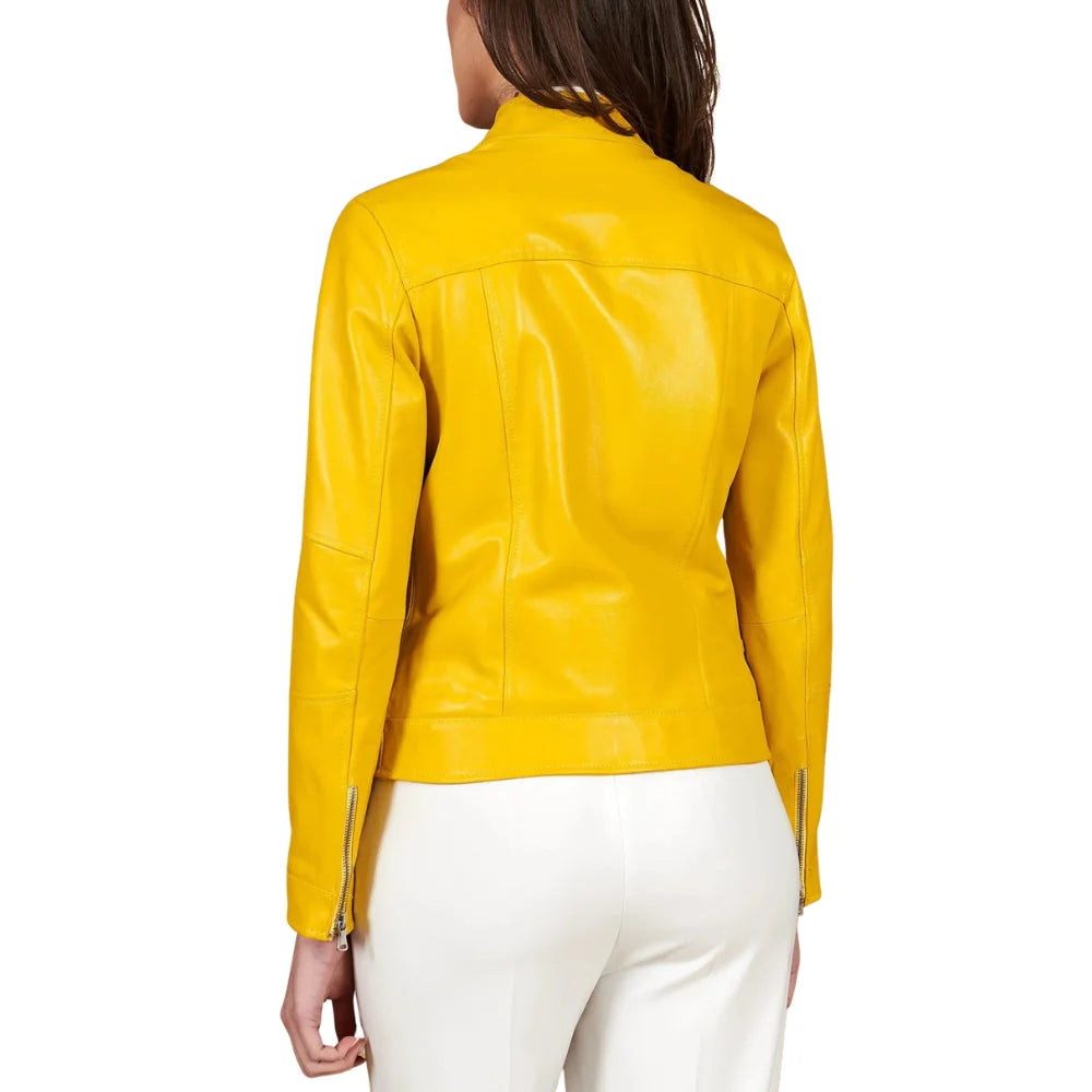 Yellow-Cafe-Racer-Leather-Jacket