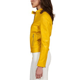 Yellow-Leather-Cafe-Racer-Jacket