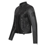 Olivia Slim Fit Womens Black Leather Moto Jacket