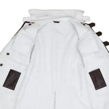 Bane Men’s Black Leather Sherpa Coat – Classic Winter Outerwear