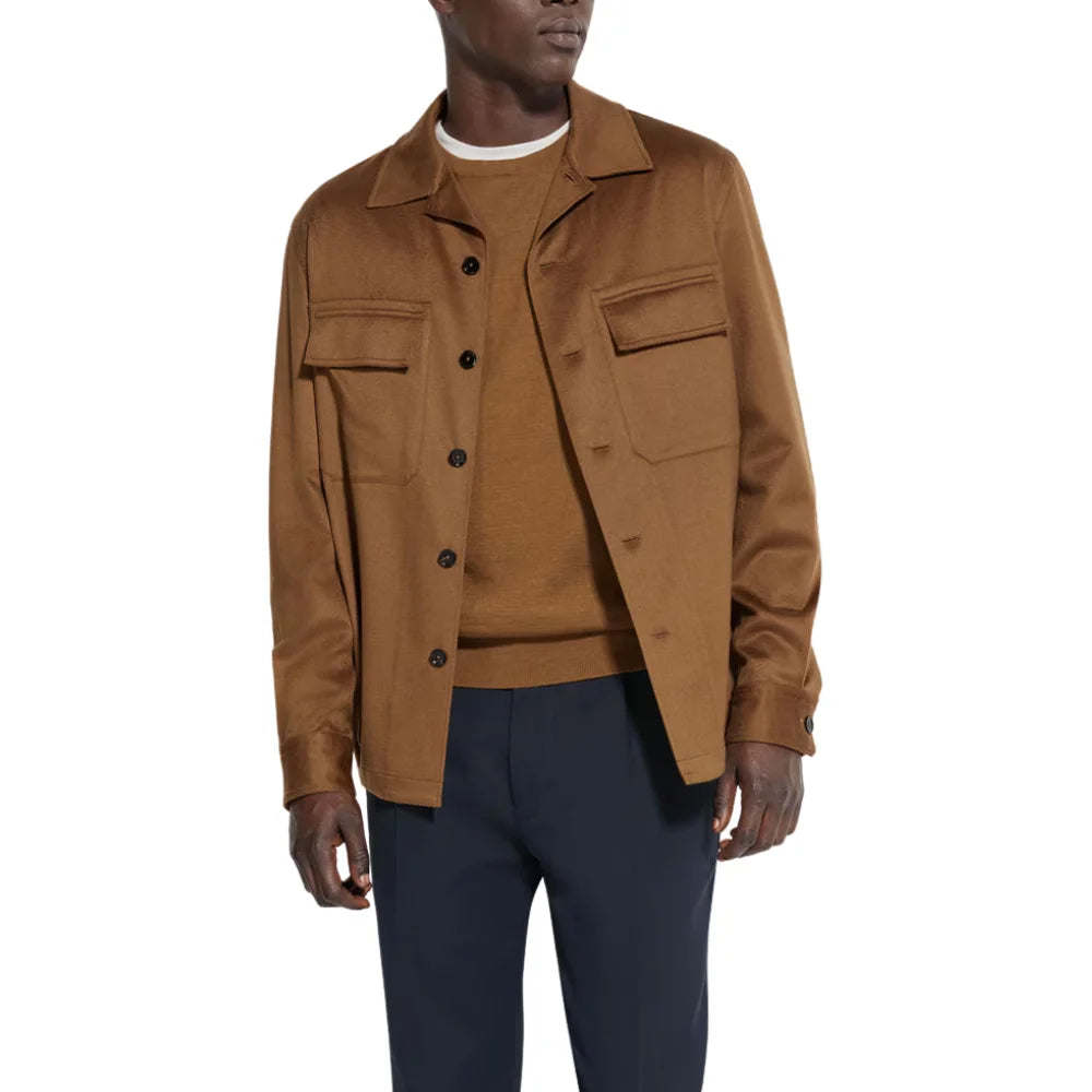 Adam Mens Shirt Collar Cotton Beige Colour Jacket