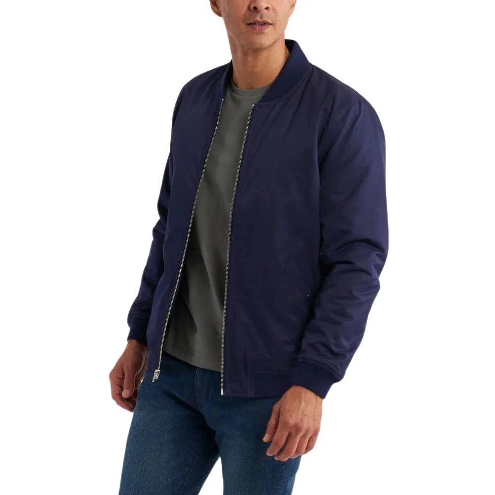 Lightweight Blue Bomber Jacket Mens