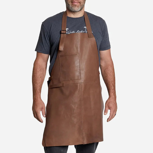 Genuine Brown Leather Apron for Home, Work, and Outdoor Activities