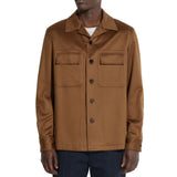 Adam Mens Shirt Collar Cotton Beige Colour Jacket