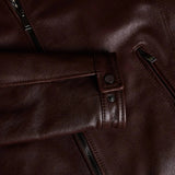 Men's Vintage Real Dark Brown Leather Biker Jacket