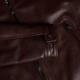 Men's Vintage Real Dark Brown Leather Biker Jacket