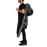 Arthur Men's Fur Chinchilla Hooded Long Coat in Tissavel French Fur