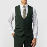 Men’s Three Piece Slim Fit Olive Green Suit