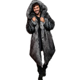 Arthur Men's Fur Chinchilla Hooded Long Coat in Tissavel French Fur