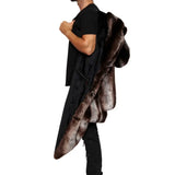 Arthur Men's Fur Chinchilla Hooded Long Coat in Tissavel French Fur