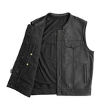 Men’s Club Dyed Cowhide Leather Motorcycle Vest
