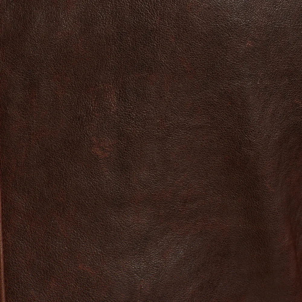Men's Real Chocolate Brown Cafe Racer Leather Jacket