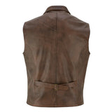 Men's Vintage Brown Leather Vest