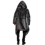 Arthur Men's Fur Chinchilla Hooded Long Coat in Tissavel French Fur