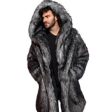 Arthur Men's Fur Chinchilla Hooded Long Coat in Tissavel French Fur